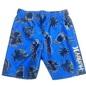 🚗 SALE! 5/$50 Boy's Hurley Skull Pineapple Swim Trunks Size 10/12